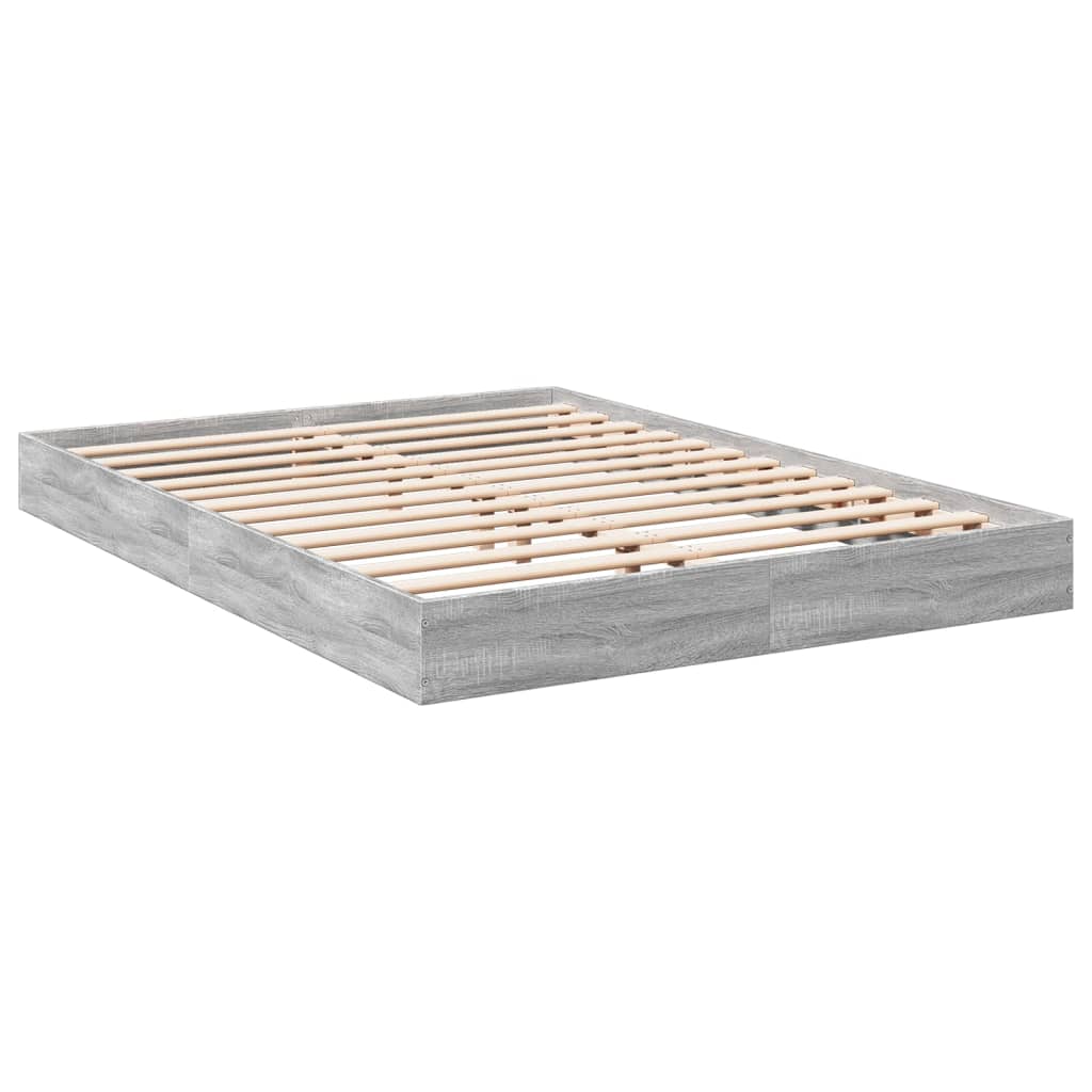 Cadre de lit sans matelas sonoma gris 140x200 cm - XIOS