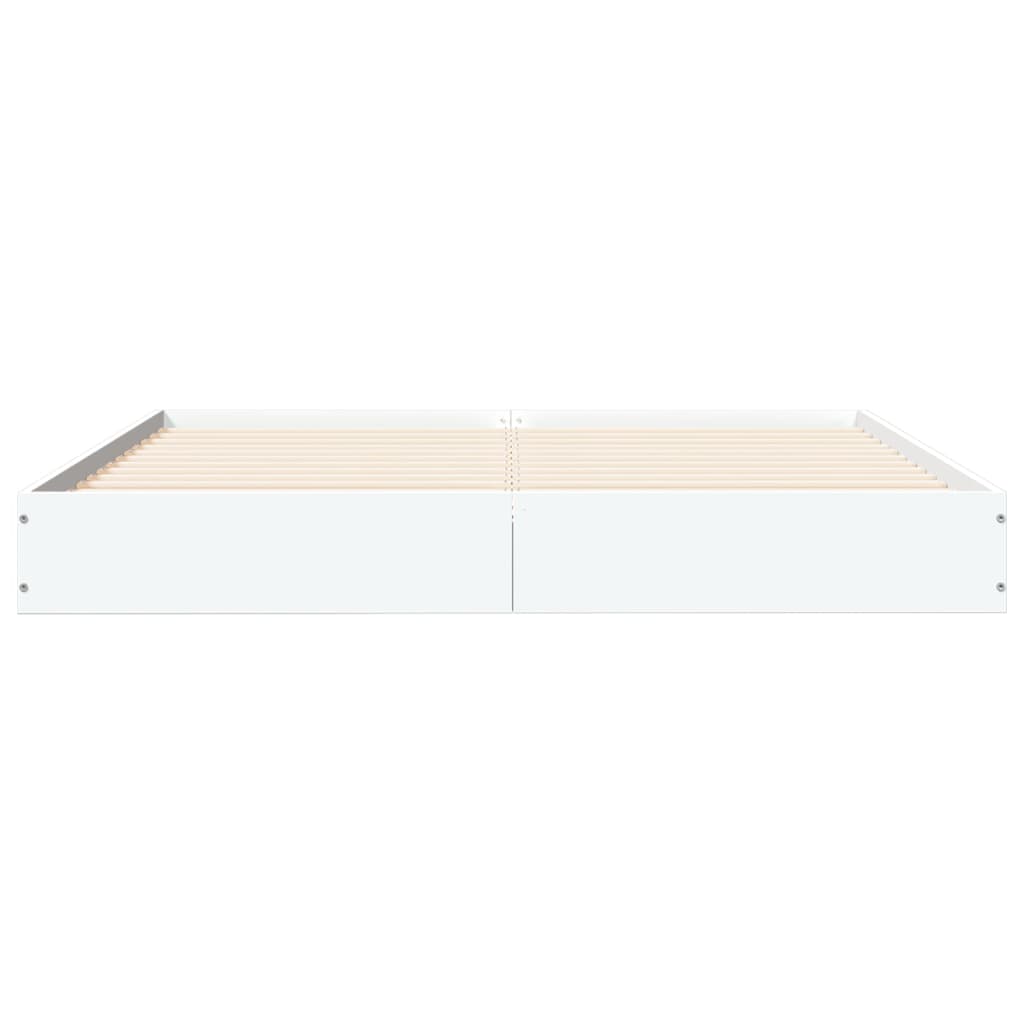 Cadre de lit sans matelas blanc 135x190 cm bois d'ingénierie - XIOS
