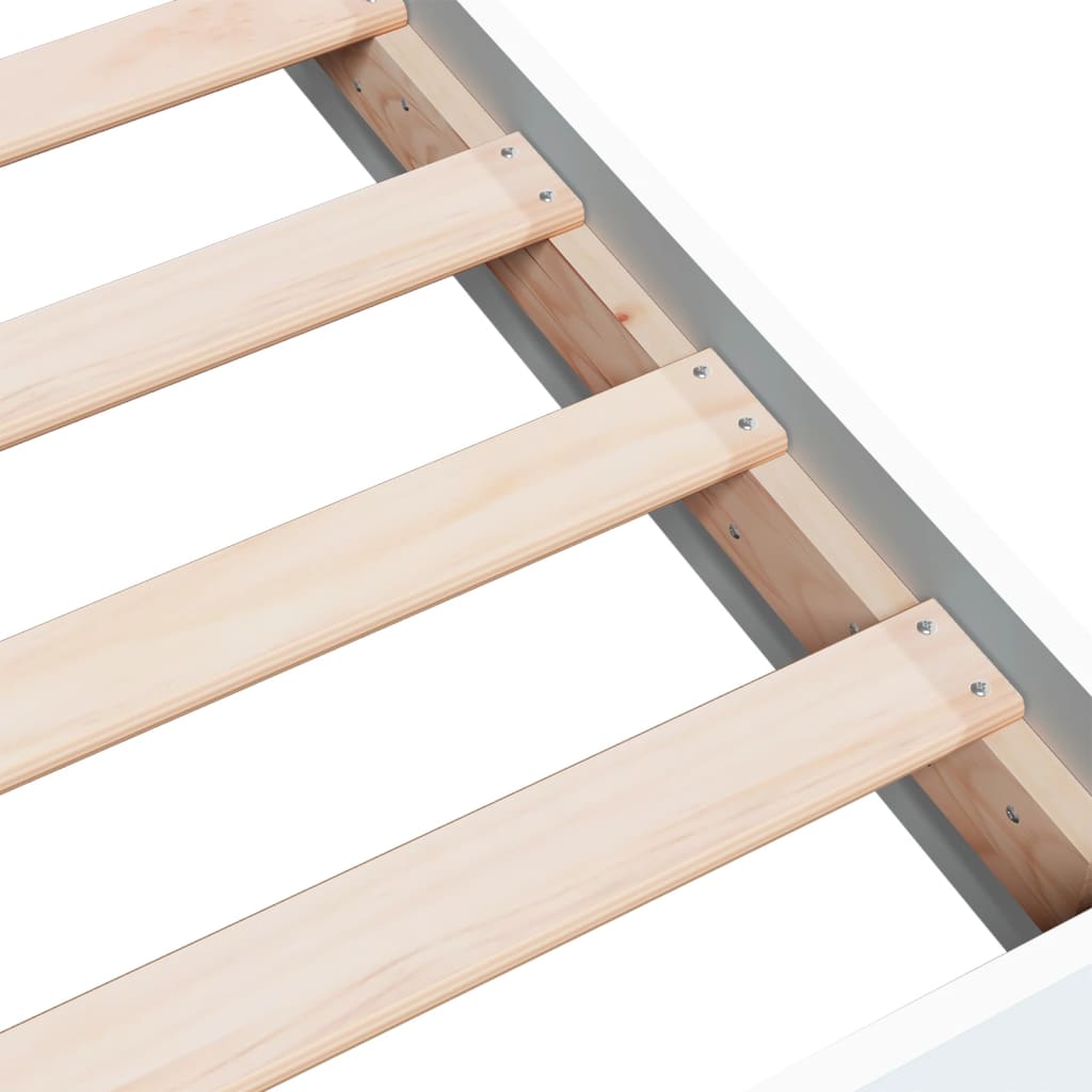 Cadre de lit sans matelas blanc 135x190 cm bois d'ingénierie - XIOS