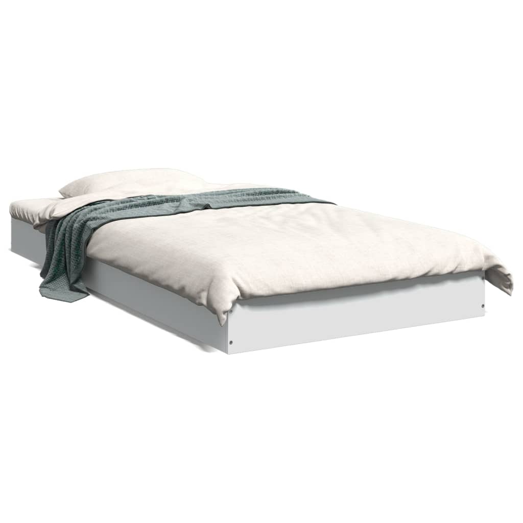 Cadre de lit sans matelas blanc 100x200 cm bois d'ingénierie - XIOS