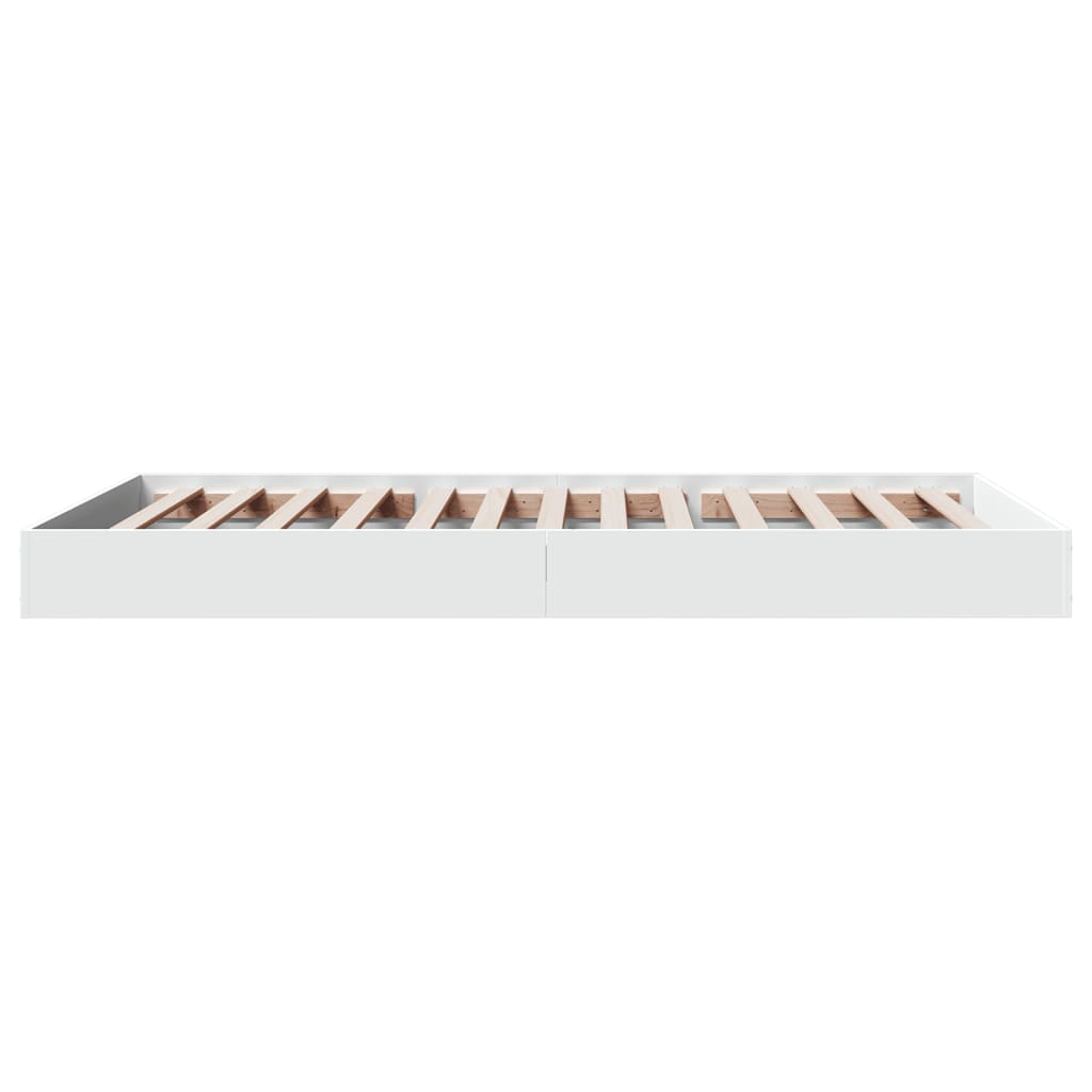 Cadre de lit sans matelas blanc 100x200 cm bois d'ingénierie - XIOS