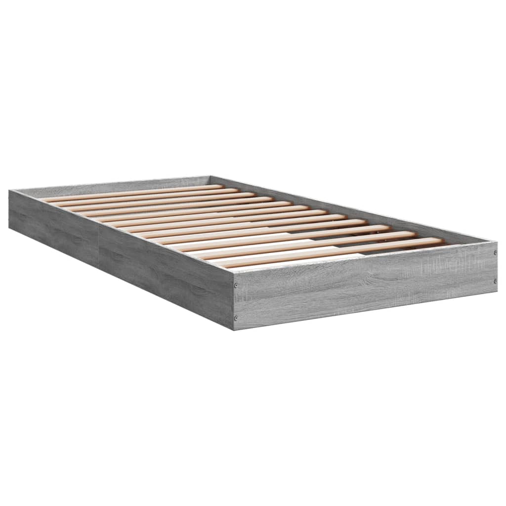 Cadre de lit sans matelas sonoma gris 100x200 cm - XIOS
