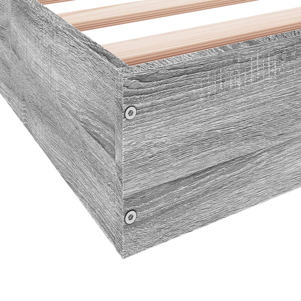 Cadre de lit sans matelas sonoma gris 100x200 cm - XIOS