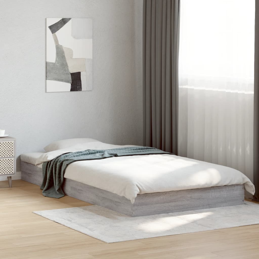 Cadre de lit sans matelas sonoma gris 100x200 cm - XIOS