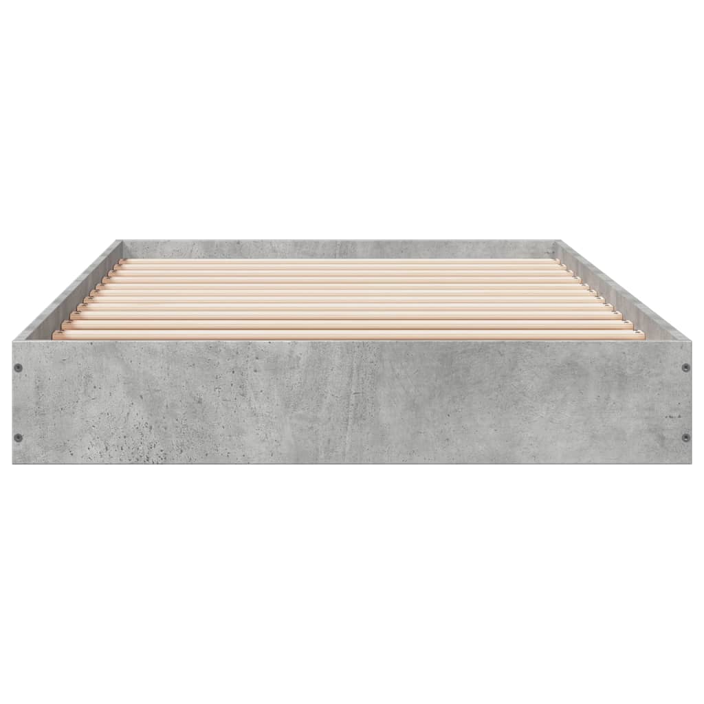 Cadre de lit sans matelas gris béton 75x190 cm - XIOS