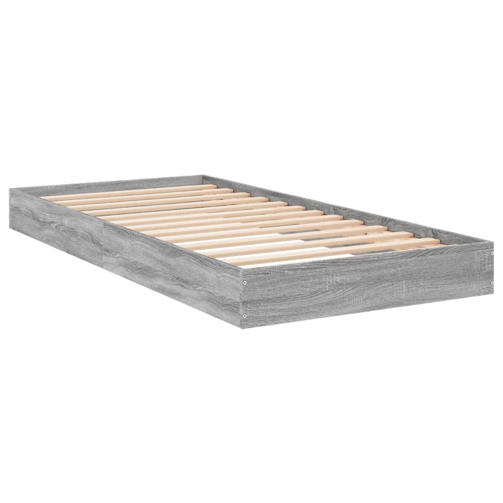 Cadre de lit sans matelas sonoma gris 75x190 cm - XIOS