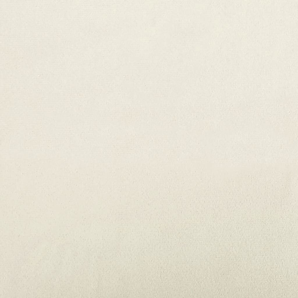 Canapé 2 places avec oreillers décoratifs crème 120 cm velours - XIOS