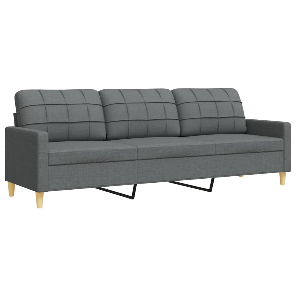 Ensemble de canapés 3 pcs gris foncé tissu - XIOS