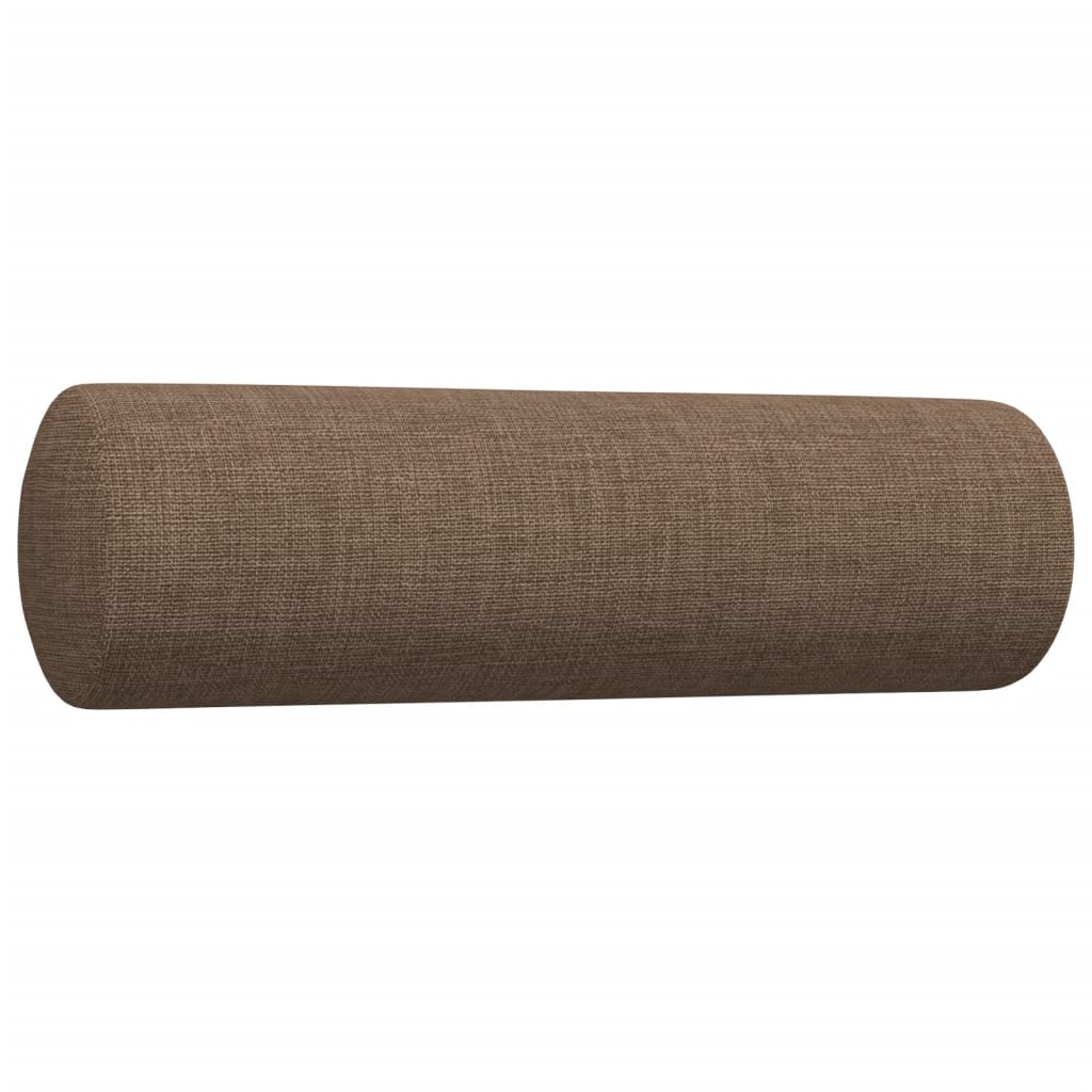 Ensemble de canapés 3 pcs avec coussins décoratifs marron tissu - XIOS