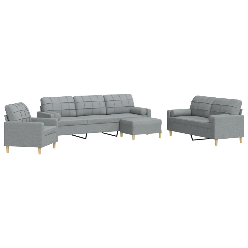 Ensemble de canapés 4 pcs repose-pied et coussins décoratifs - XIOS