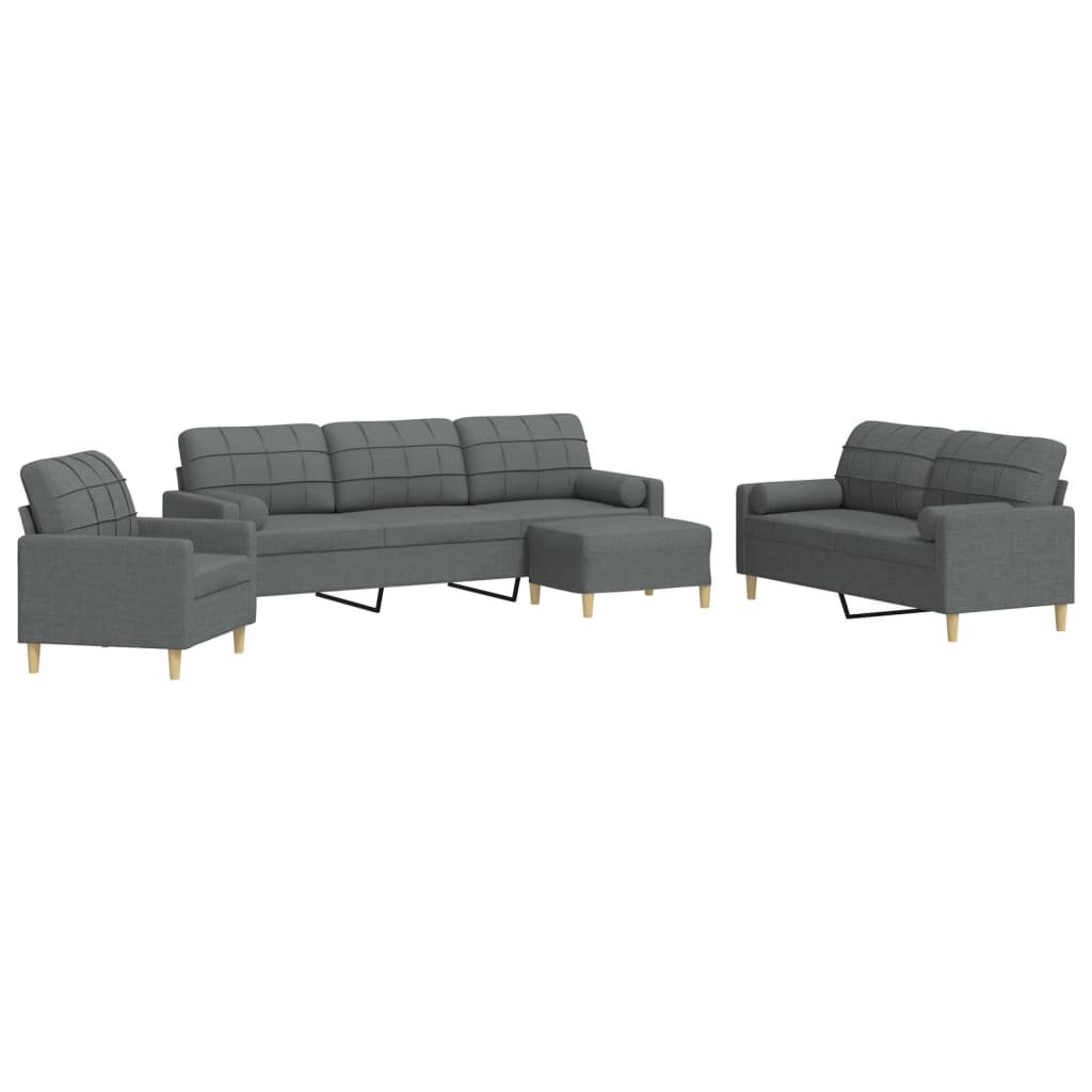 Ensemble de canapés 4 pcs repose-pied et coussins décoratifs - XIOS