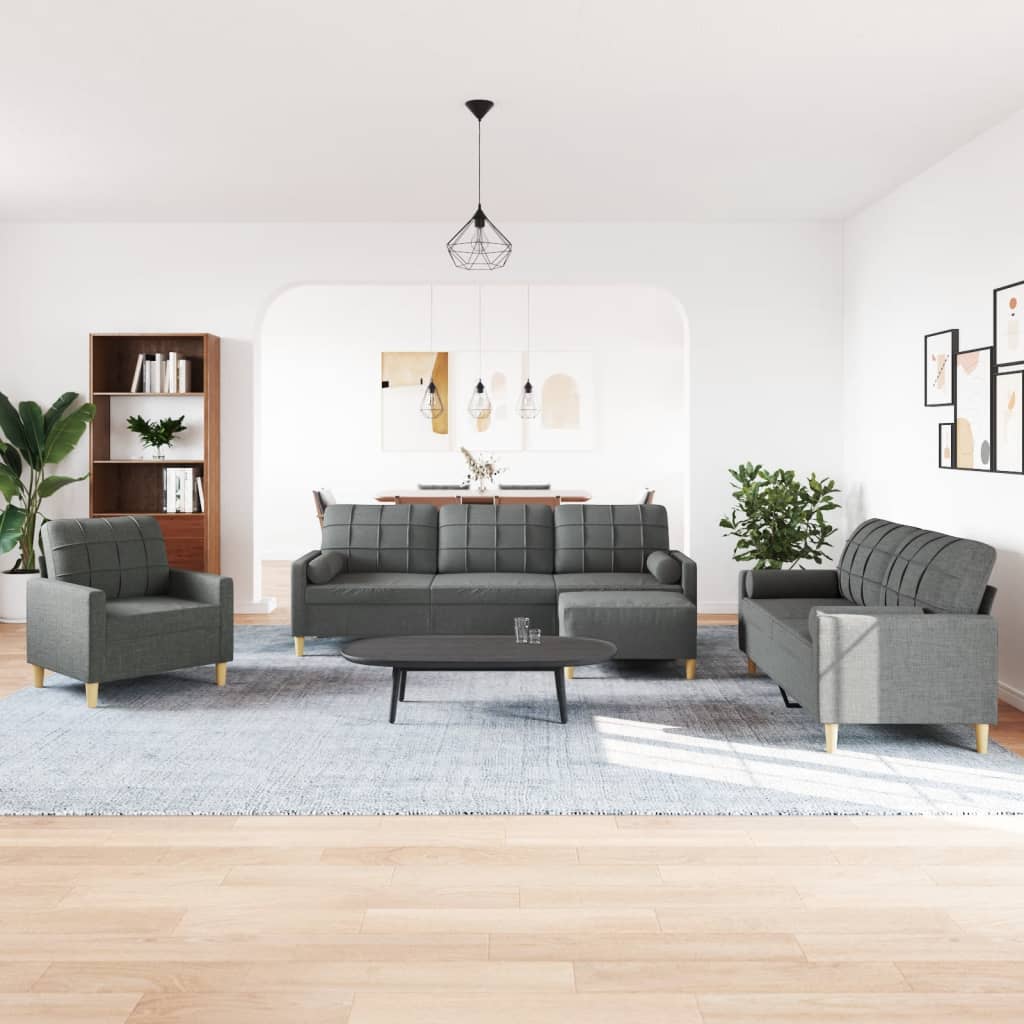 Ensemble de canapés 4 pcs repose-pied et coussins décoratifs - XIOS
