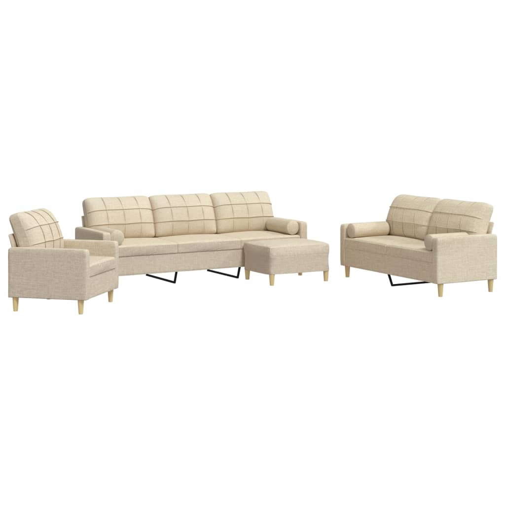 Ensemble de canapés 4 pcs repose-pied et coussins décoratifs - XIOS