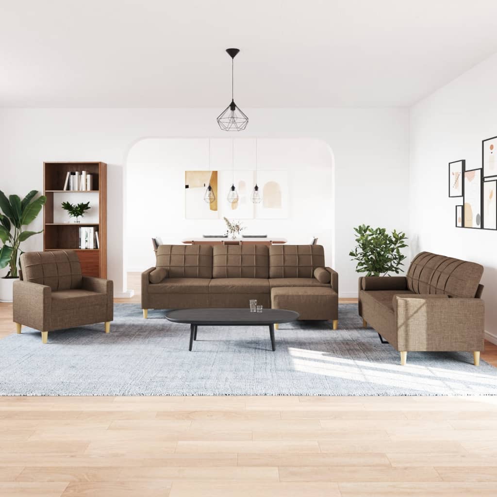 Ensemble de canapés 4 pcs repose-pied et coussins décoratifs - XIOS