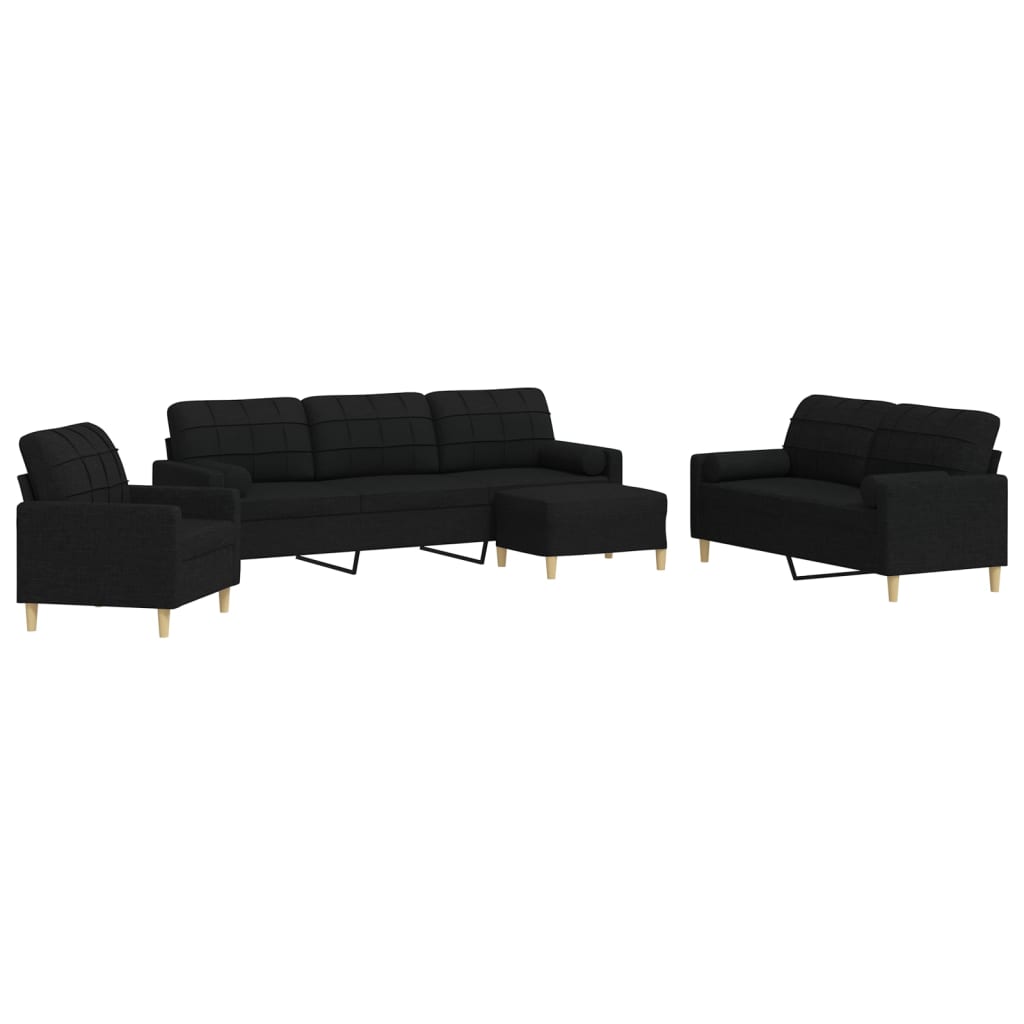 Ensemble de canapés 4 pcs repose-pied et coussins décoratifs - XIOS