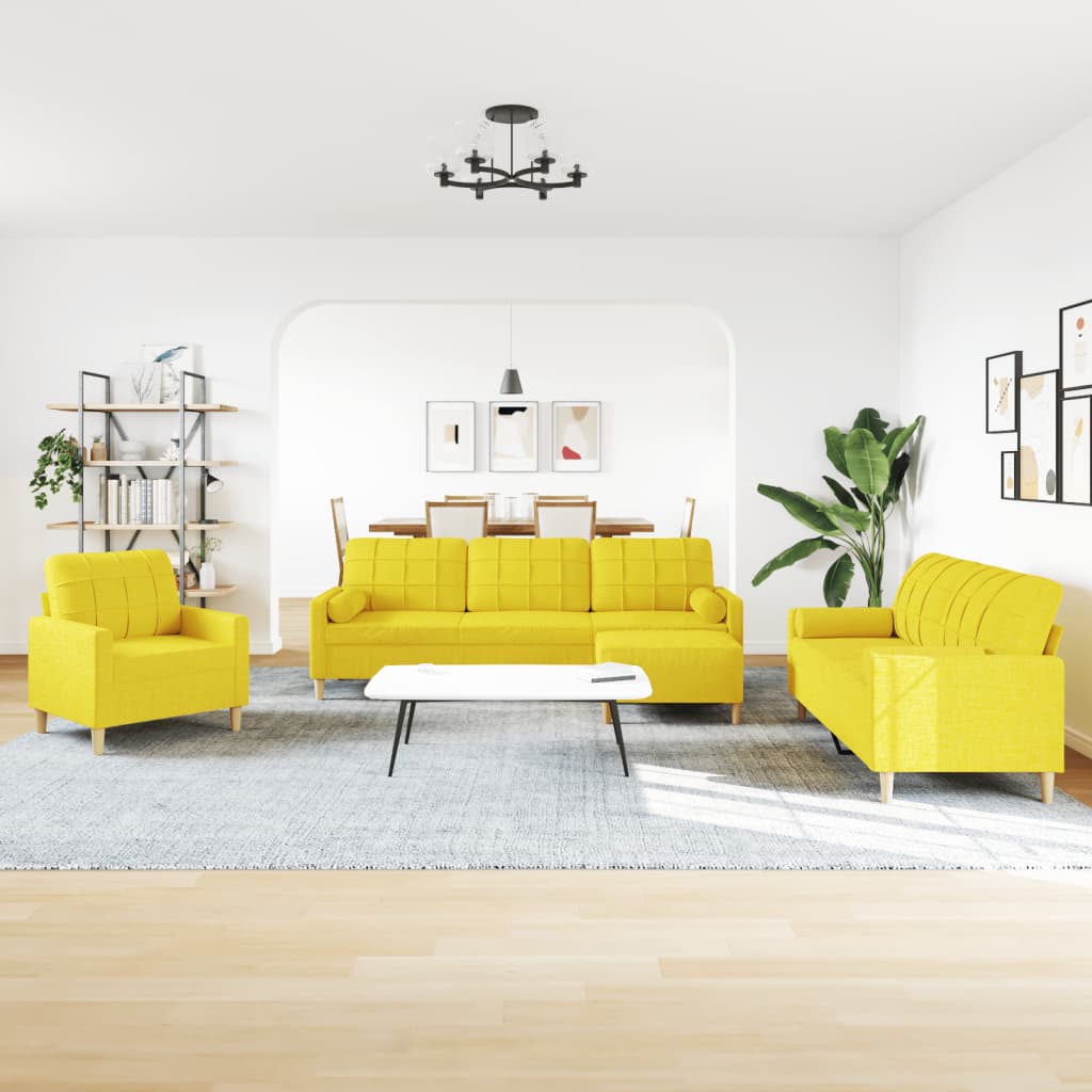 Ensemble de canapés 4 pcs repose-pied et coussins décoratifs - XIOS