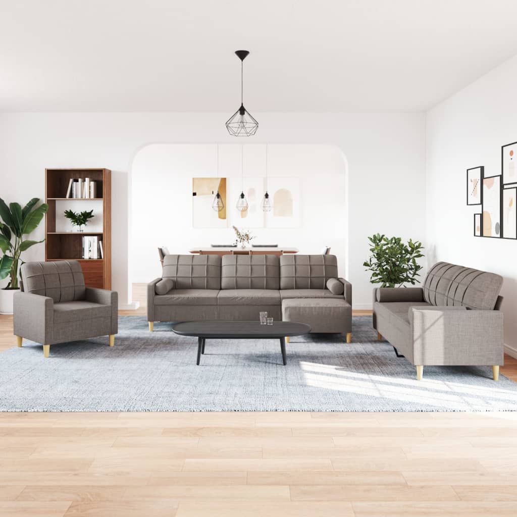 Ensemble de canapés 4 pcs repose-pied et coussins décoratifs - XIOS