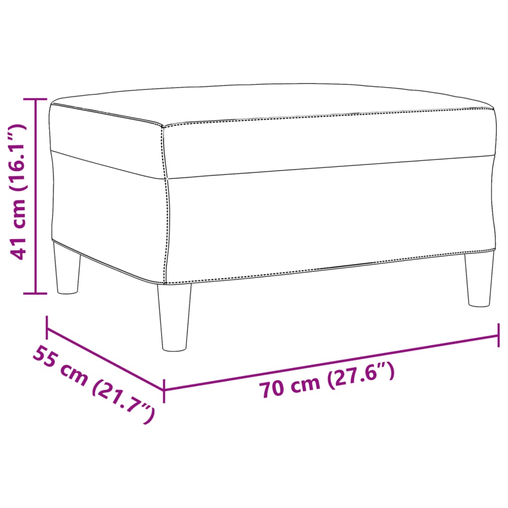 Ensemble de canapés 3 pcs avec repose-pied crème tissu - XIOS