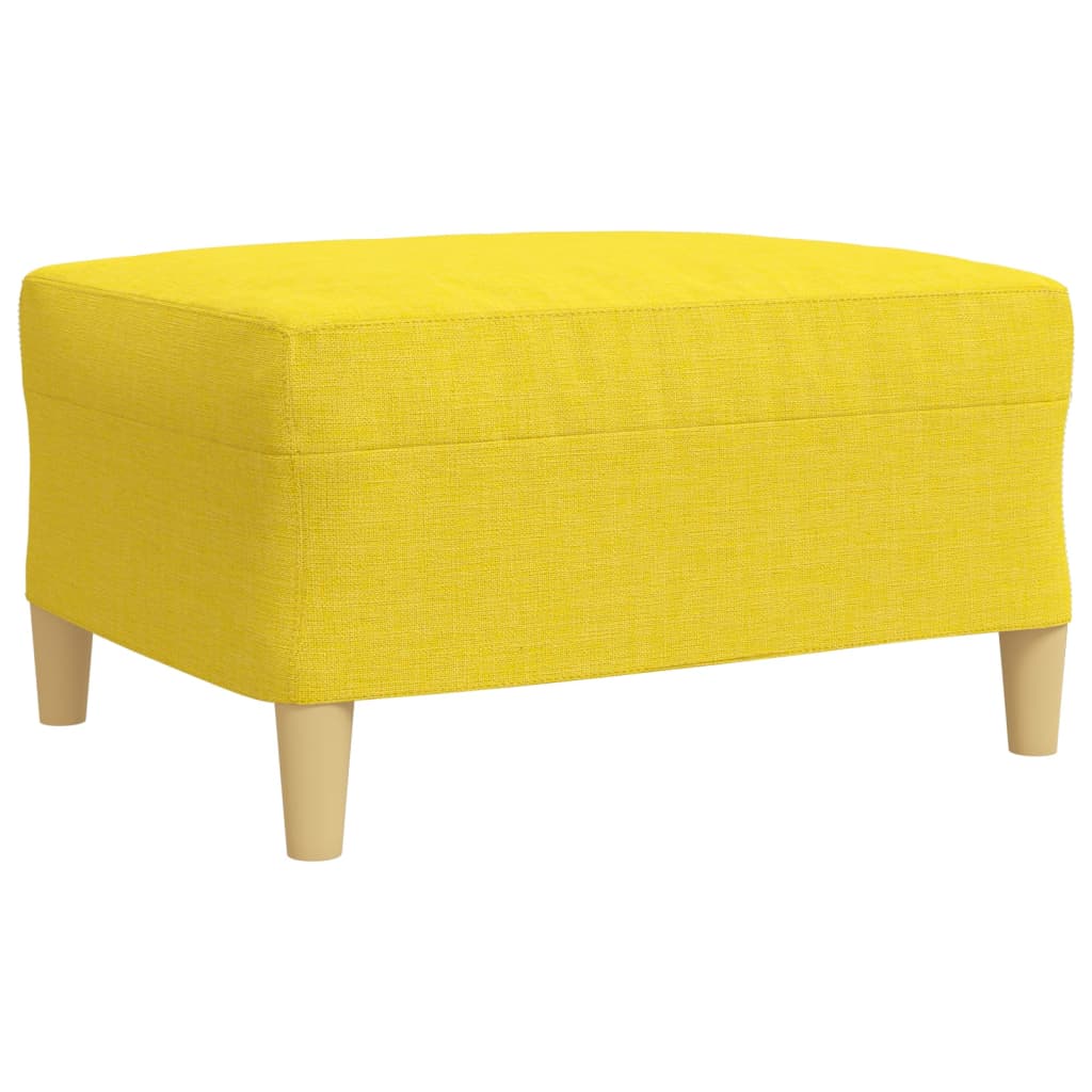 Ensemble de canapés 3 pcs avec repose-pied jaune clair tissu - XIOS
