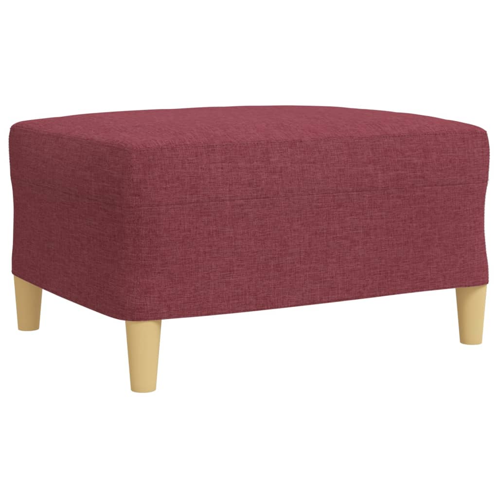 Ensemble de canapés 3 pcs avec repose-pied rouge bordeaux tissu - XIOS
