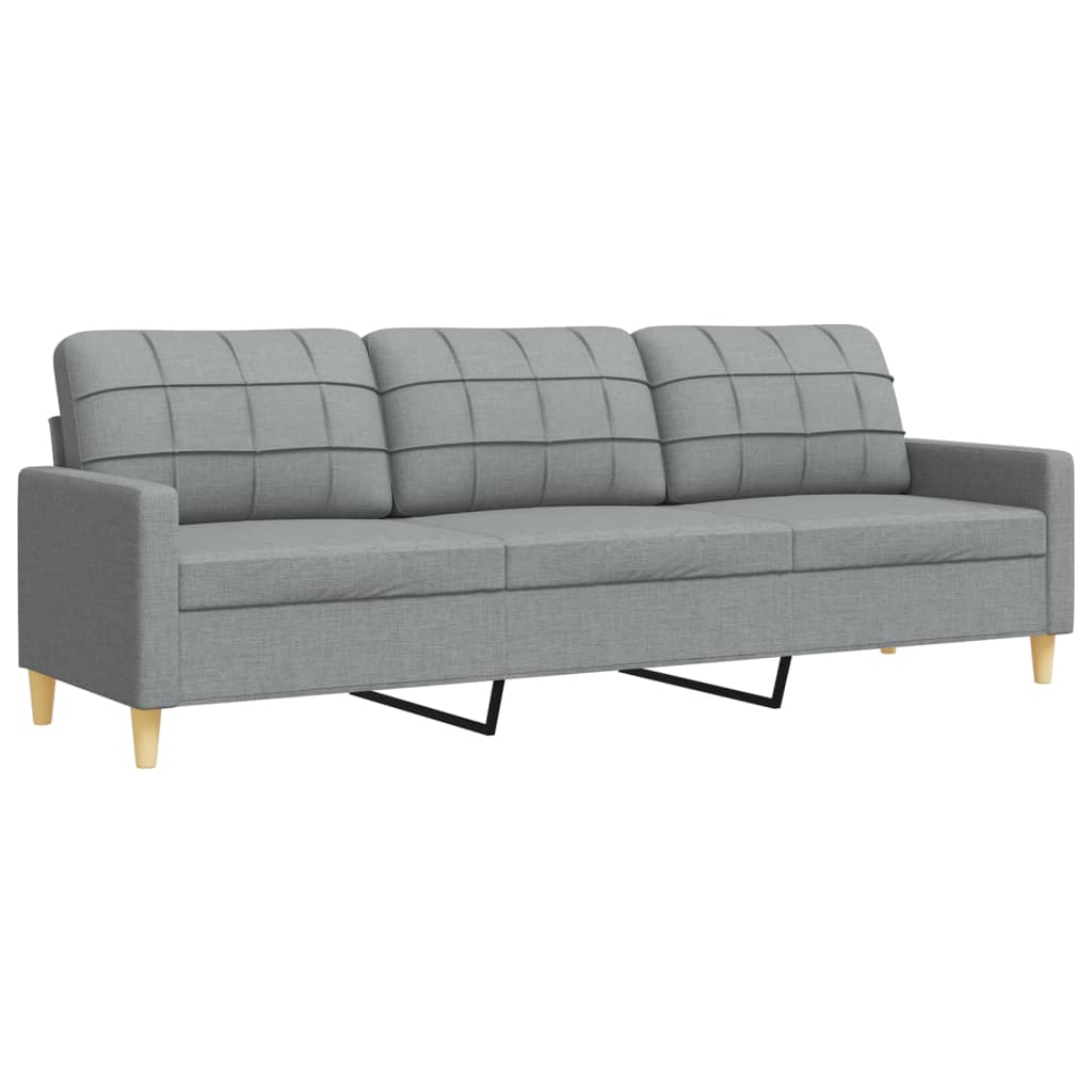 Ensemble de canapés 2 pcs coussins décoratifs gris clair tissu - XIOS