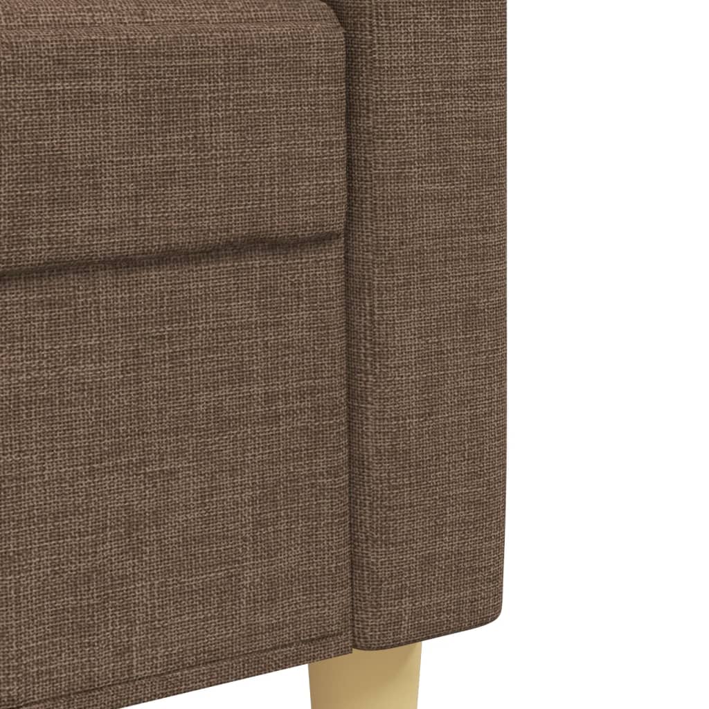 Ensemble de canapés 2 pcs avec coussins décoratifs marron tissu - XIOS