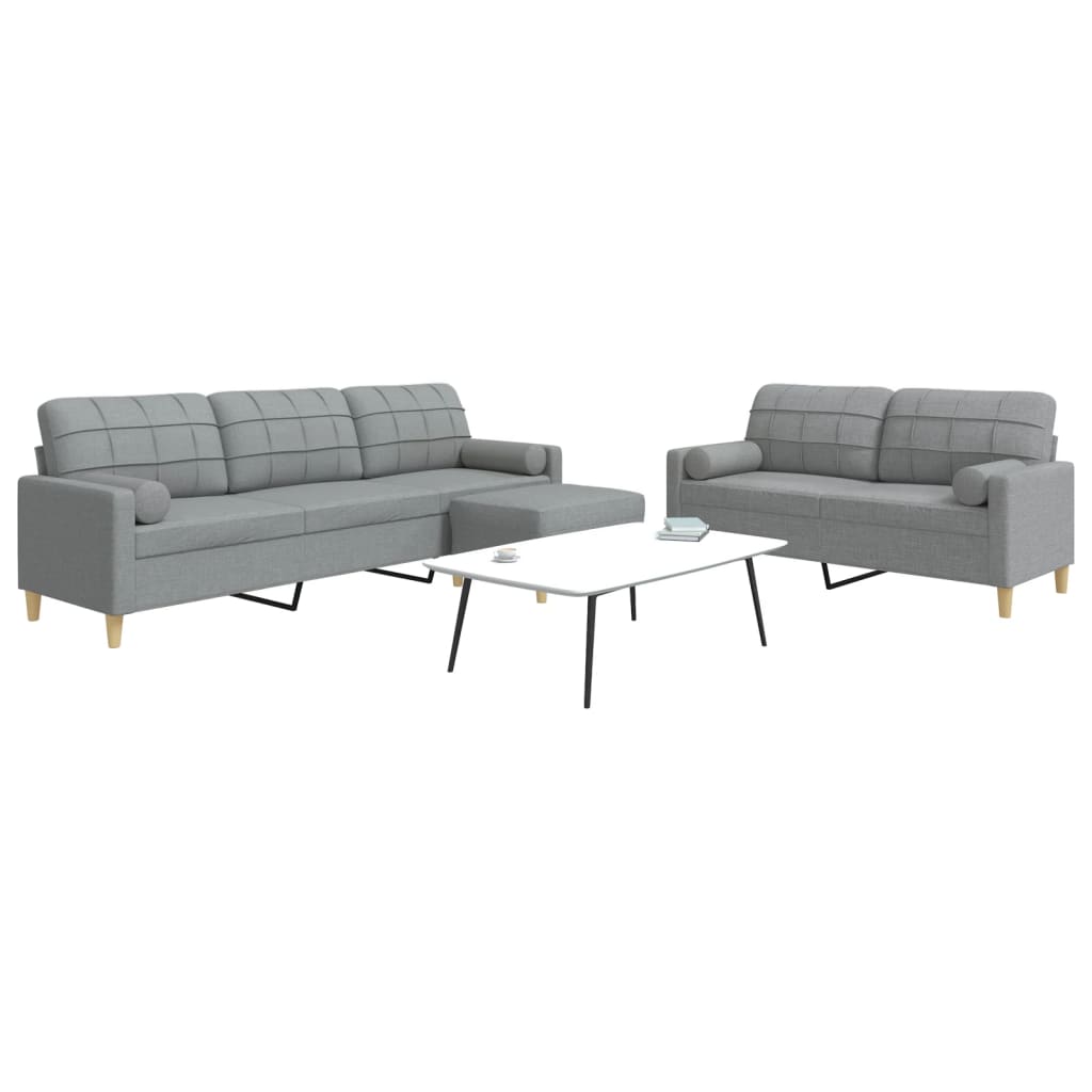 Ensemble de canapés 3 pcs repose-pied et coussins décoratifs - XIOS