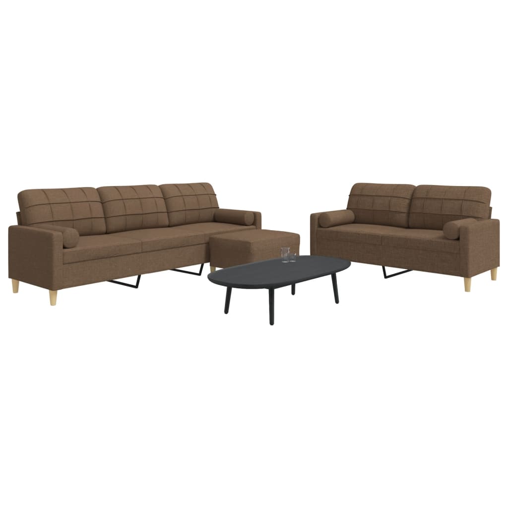 Ensemble de canapés 3 pcs repose-pied et coussins décoratifs - XIOS