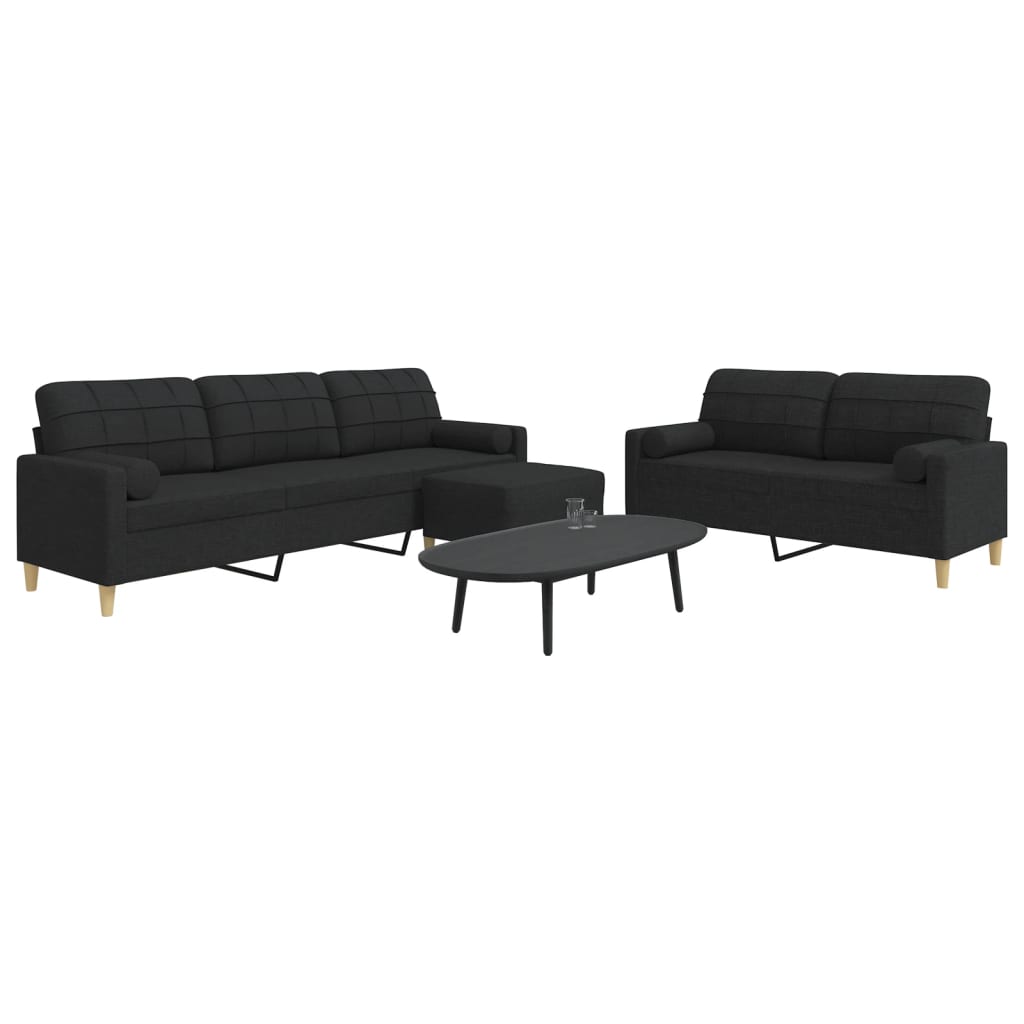 Ensemble de canapés 3 pcs repose-pied et coussins décoratifs - XIOS