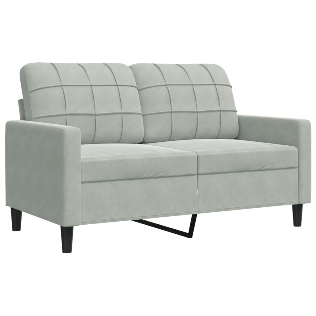 Ensemble de canapés 3 pcs avec coussins Gris clair Velours - XIOS