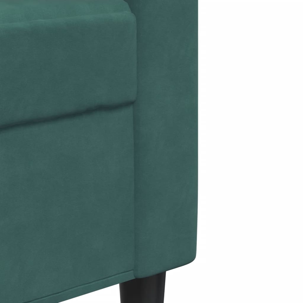 Ensemble de canapés 3 pcs avec coussins Vert foncé Velours - XIOS