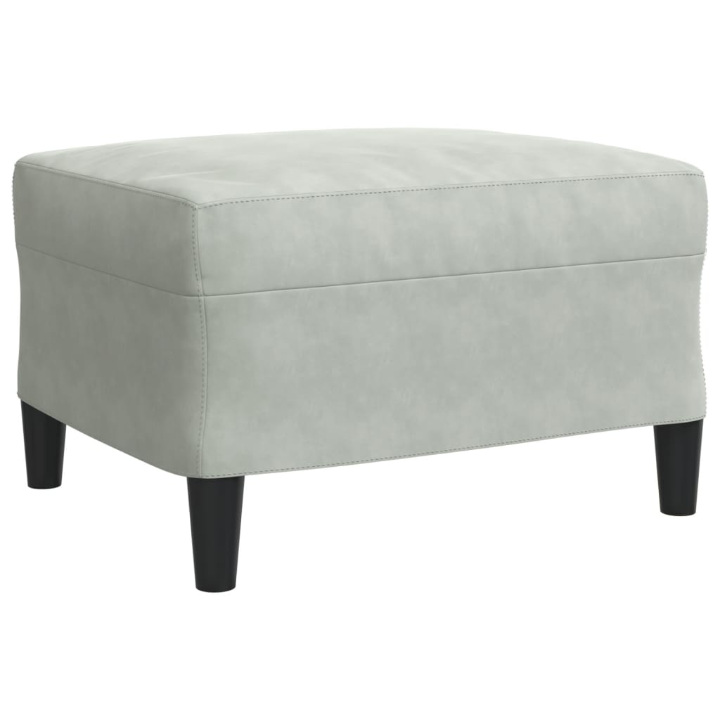 Ensemble de canapés 4 pcs avec coussins Gris clair Velours - XIOS