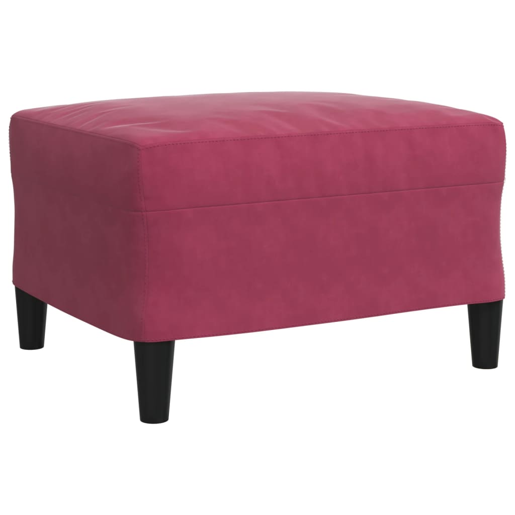 Ensemble de canapés 4 pcs avec coussins Rouge bordeaux Velours - XIOS