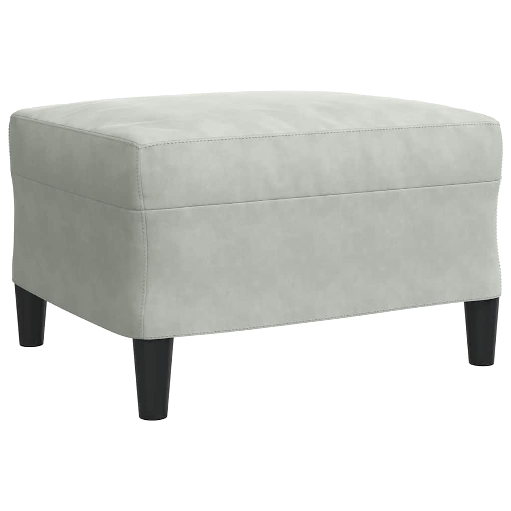 Ensemble de canapés 3 pcs avec coussins Gris clair Velours - XIOS