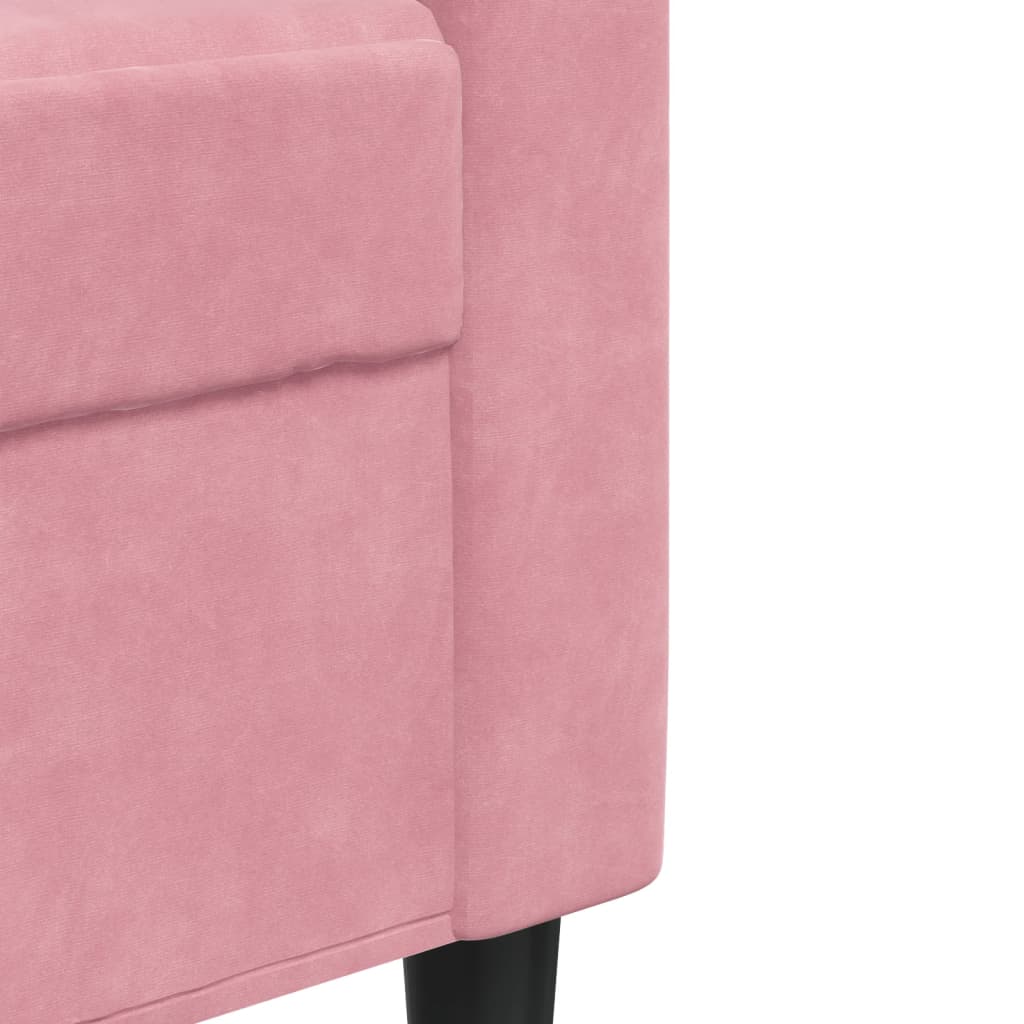 Ensemble de canapés 3 pcs avec coussins Rose Velours - XIOS