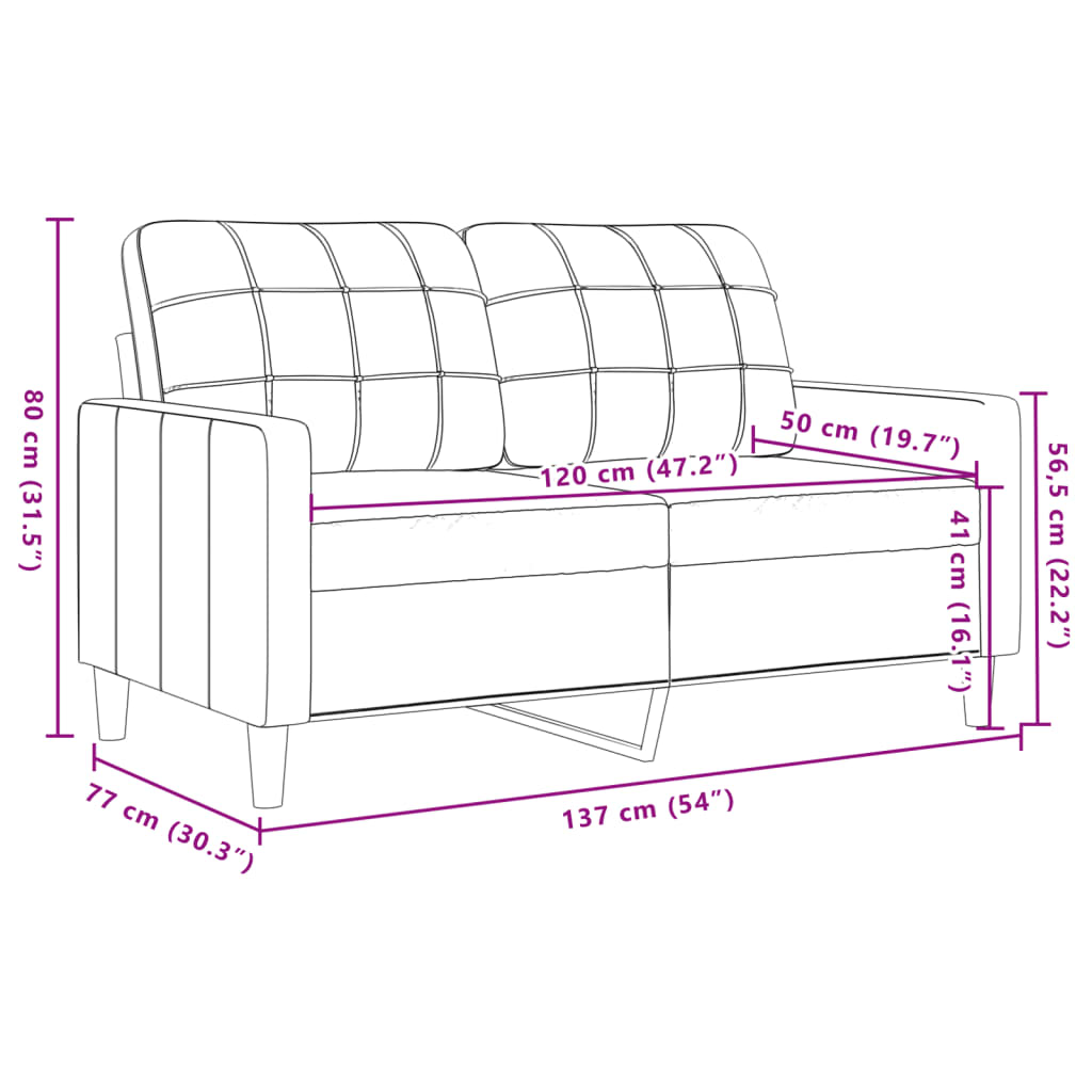 Ensemble de canapés 2 pcs avec coussins et traversins velours - XIOS