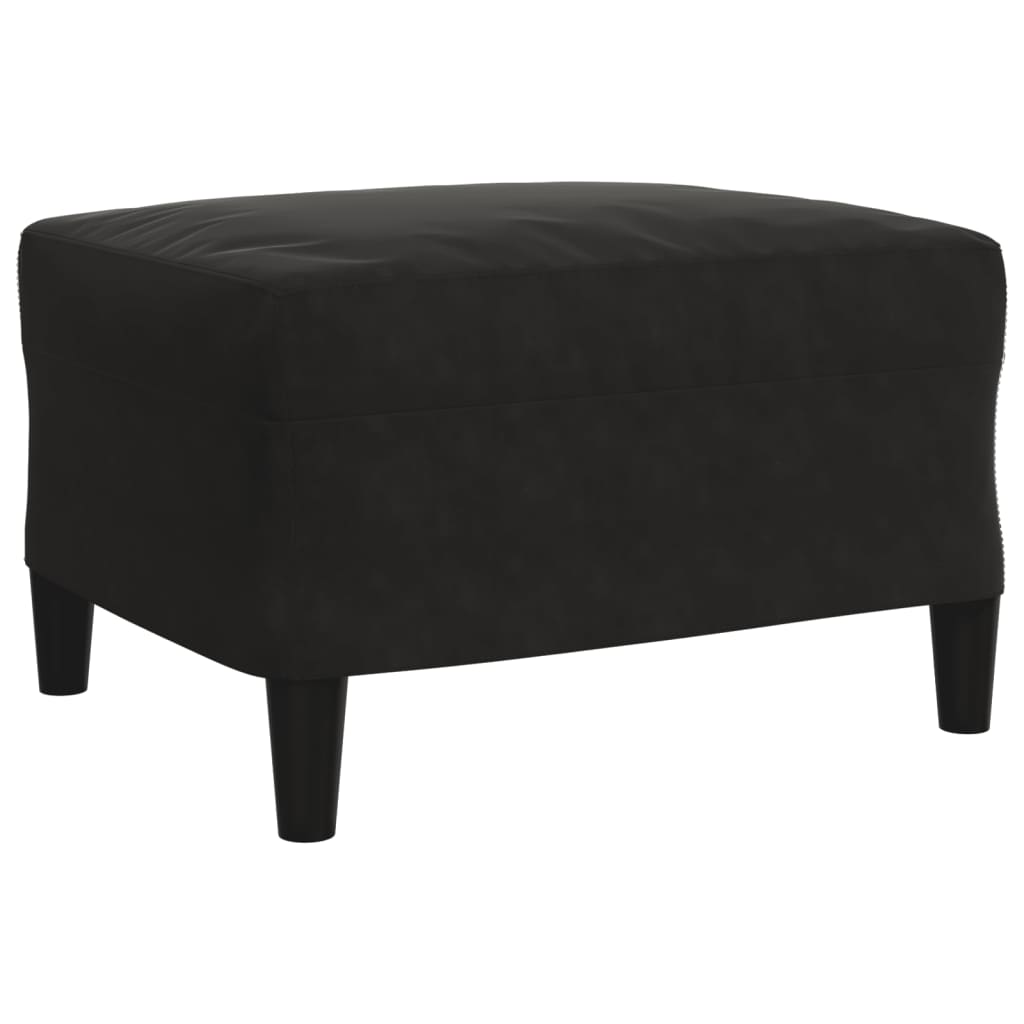 Ensemble de canapés 3pcs et coussins et traversins noir velours - XIOS