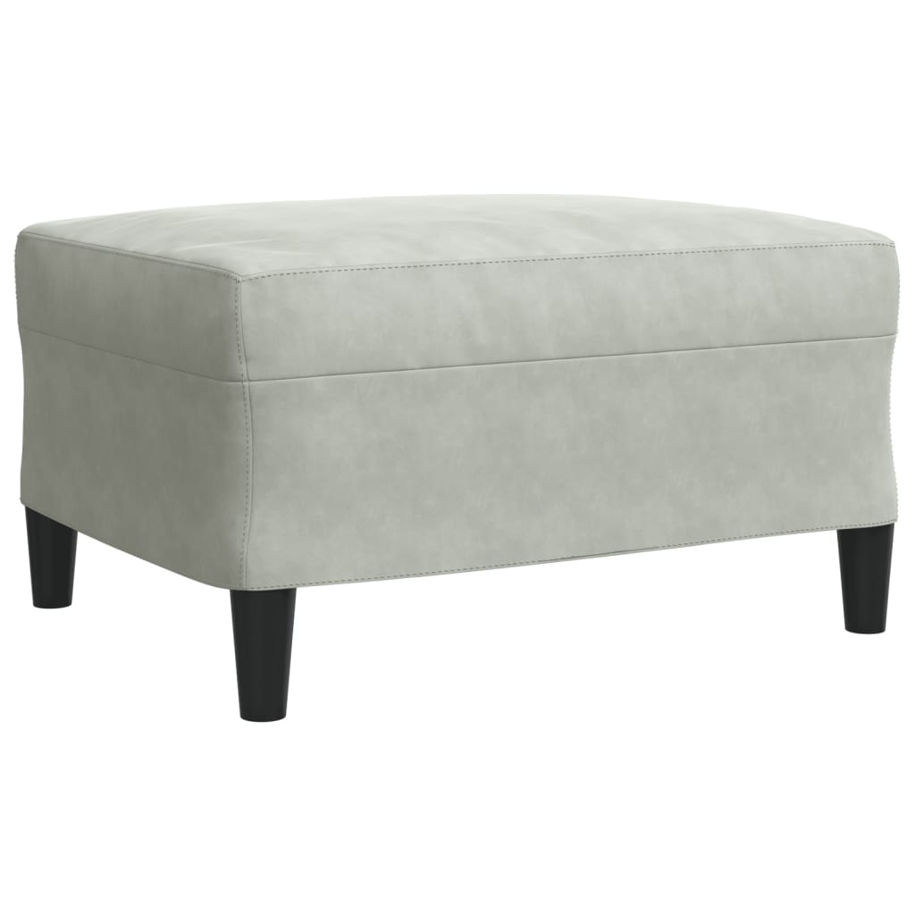 Ensemble de canapés 4 pcs avec coussins Gris clair Velours - XIOS