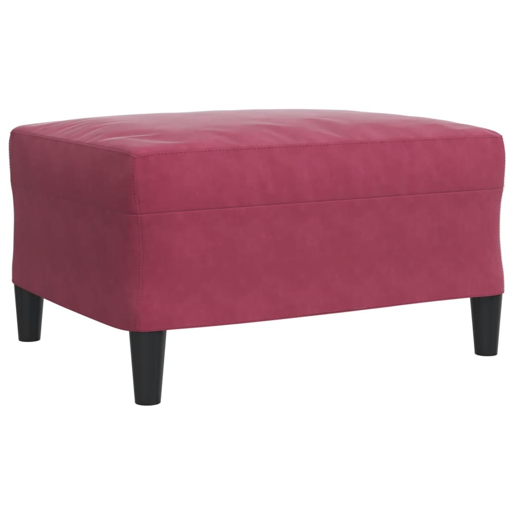 Ensemble de canapés 4 pcs avec coussins Rouge bordeaux Velours - XIOS