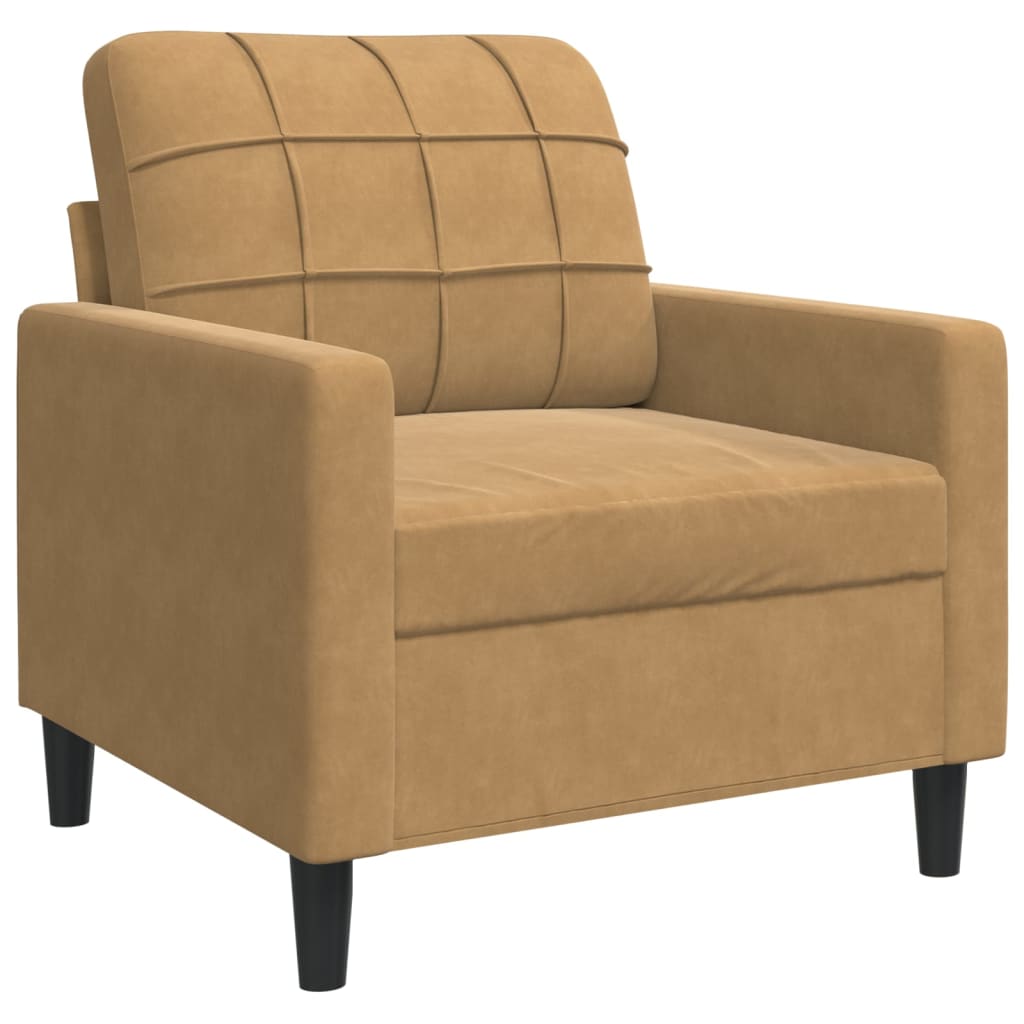 Ensemble de canapés 3 pcs avec coussins et traversins velours - XIOS