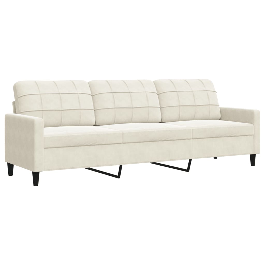 Ensemble de canapés 3 pcs avec coussins et traversins velours - XIOS
