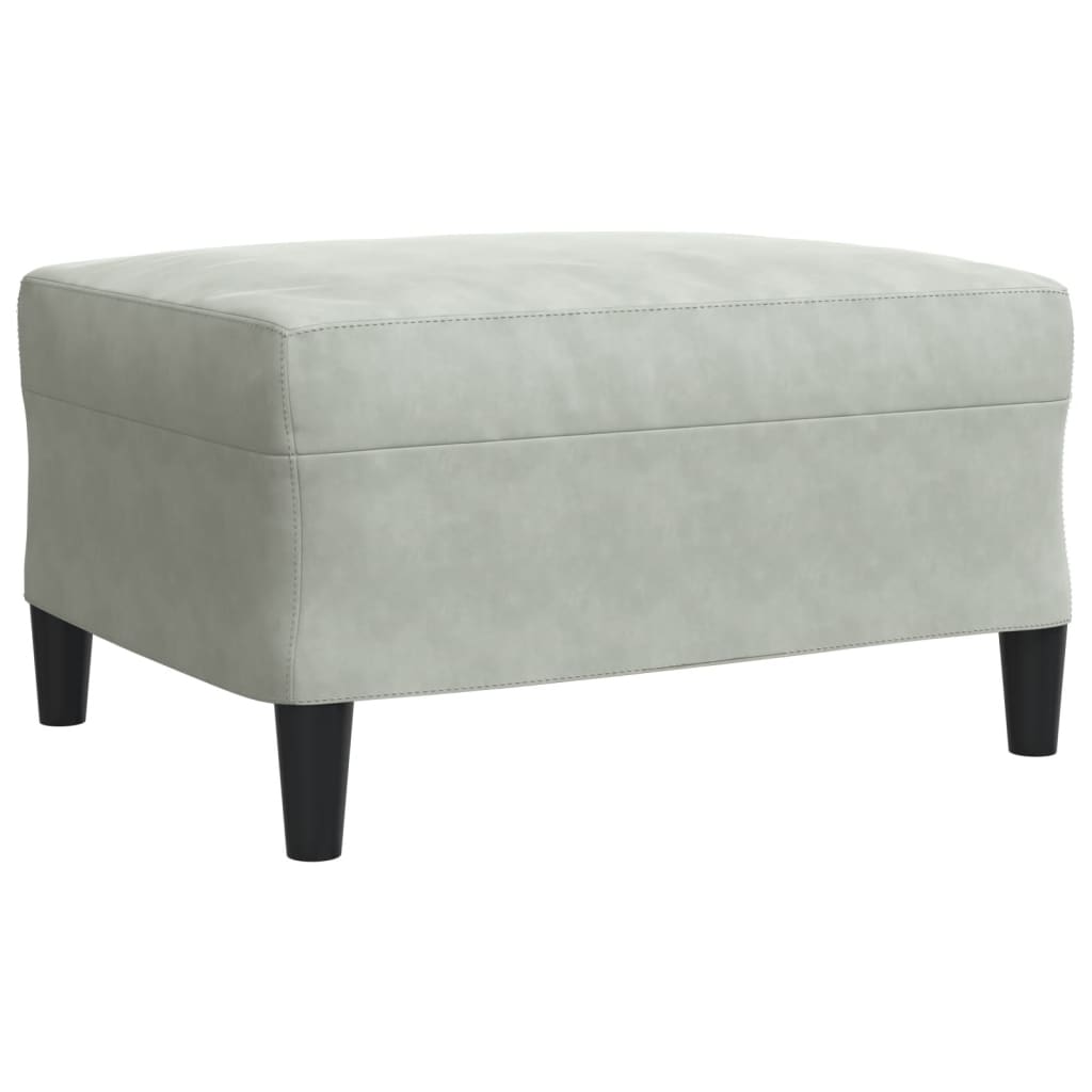 Ensemble de canapés 3 pcs avec coussins Gris clair Velours