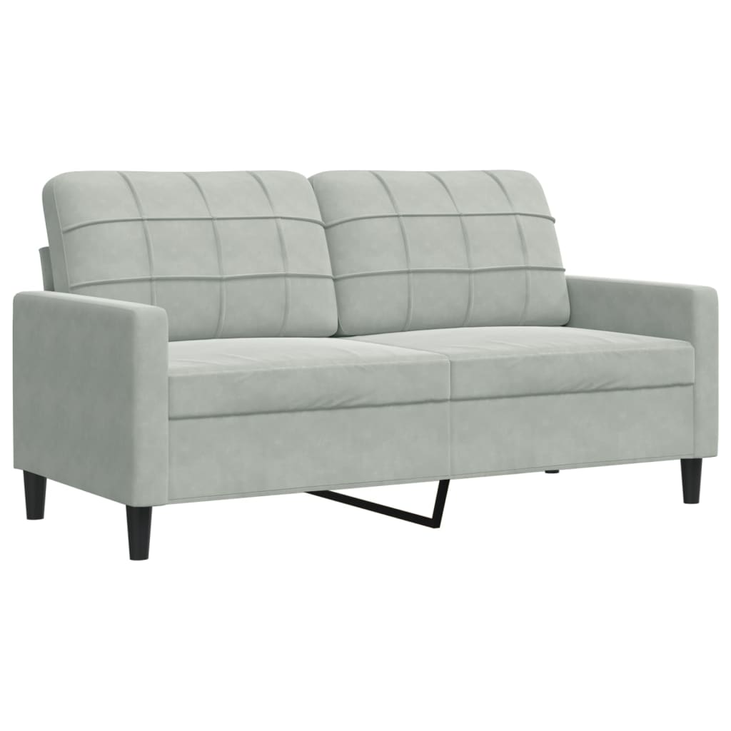 Ensemble de canapés 2 pcs et coussins et traversins velours - XIOS