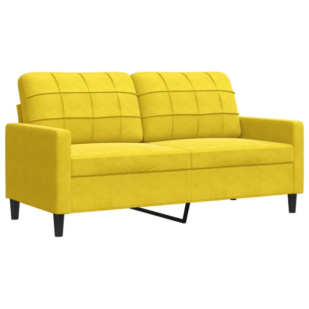 Ensemble de canapés 2 pcs avec coussins et traversins velours - XIOS