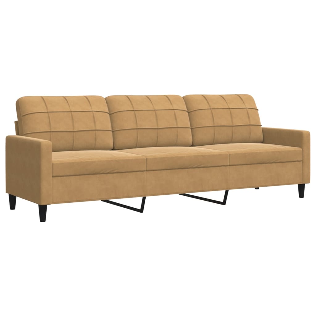 Ensemble de canapés 2 pcs avec coussins et traversins velours - XIOS