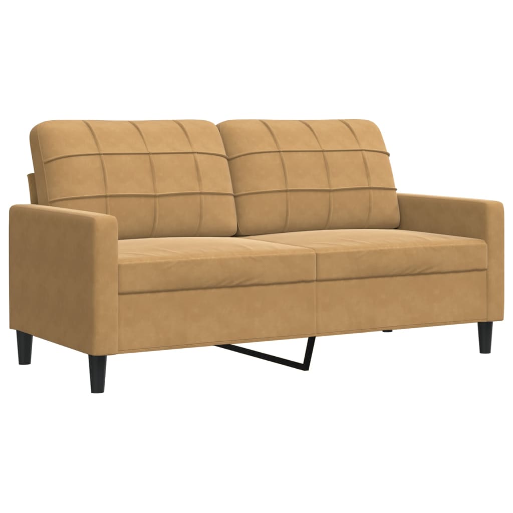 Ensemble de canapés 2 pcs avec coussins et traversins velours - XIOS