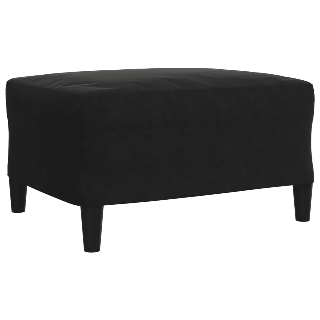 Ensemble de canapés 3pcs et coussins et traversins noir velours - XIOS