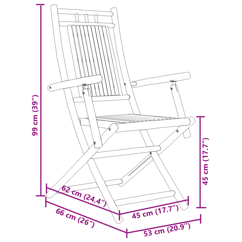 Ensemble de bistro 3 pcs bambou - XIOS