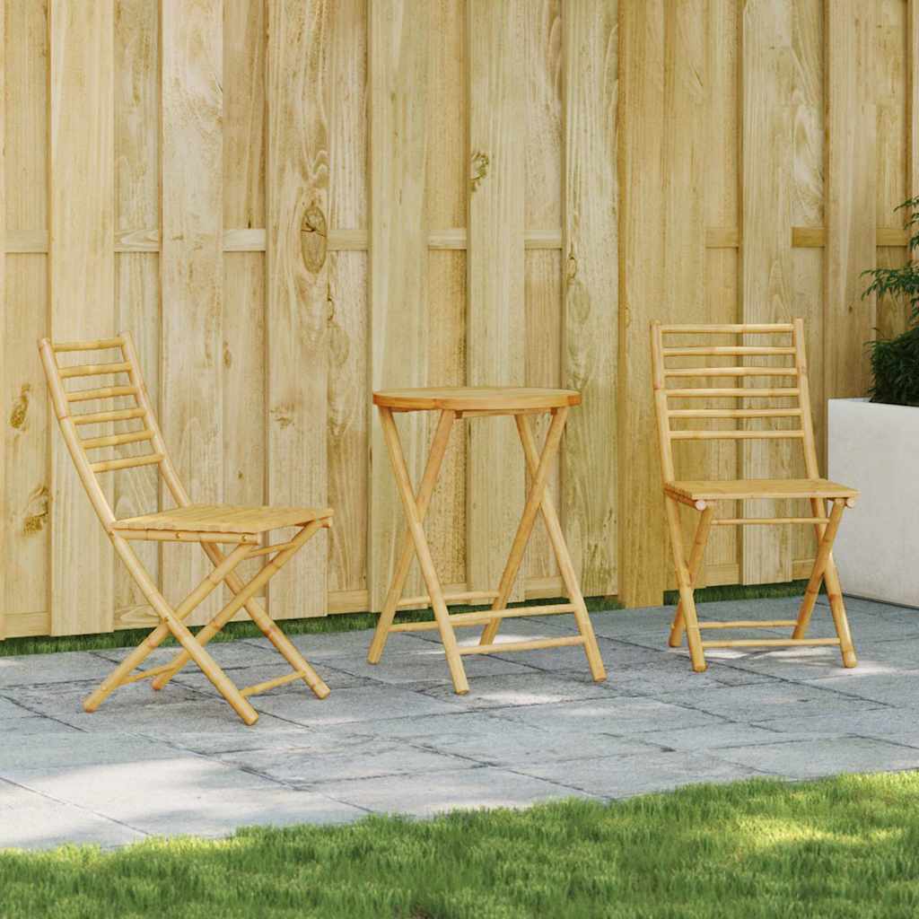 Ensemble de bistro 3 pcs bambou