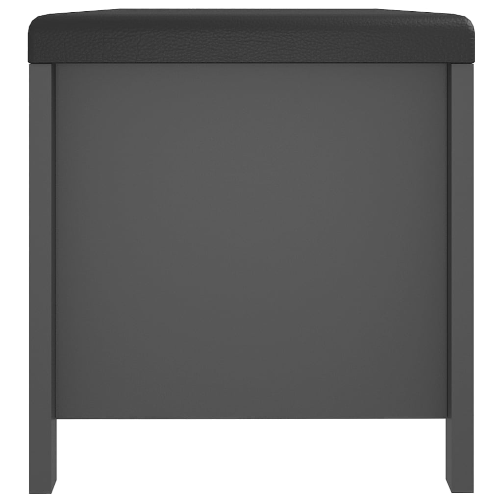 Boîte de rangement avec coussin gris 105x40x45 cm - XIOS